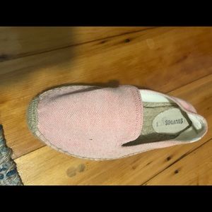 Soludos platform slipper - pink linen